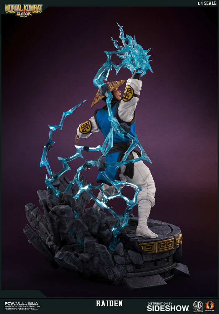 mortal kombat raiden statue