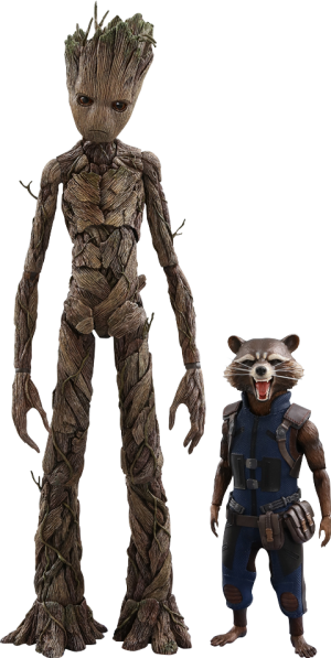 Groot and Rocket Sixth Scale Figure