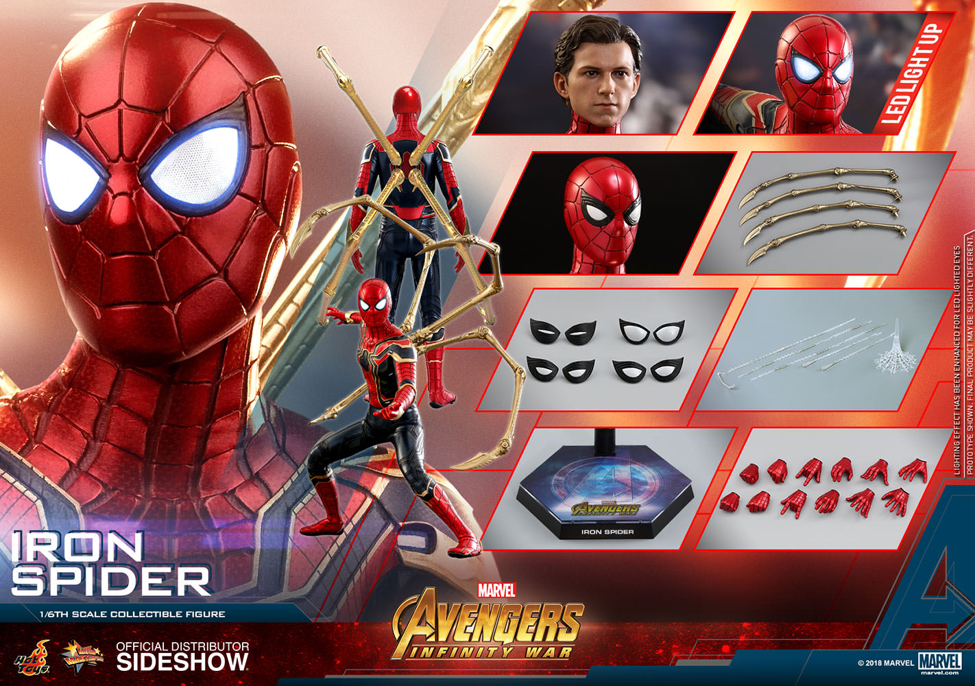 Marvel Spider-Man Iron Spider Avengers Infinity War Action Figure Toy Fans Gifts 