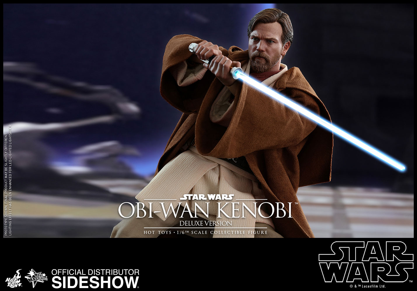 Hot Toys MMS478 1/6 Star Wars Obi-Wan Kenobi Figure Stand with Nameplate 