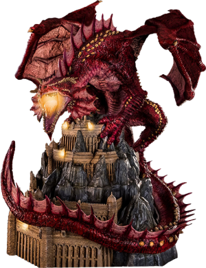 Klauth Red Dragon Fire Statue