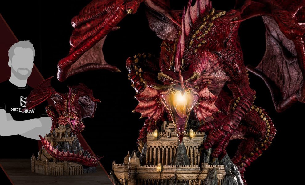 Dungeons And Dragons Klauth Red Dragon Opened Wing Statue By Sideshow Collectibles