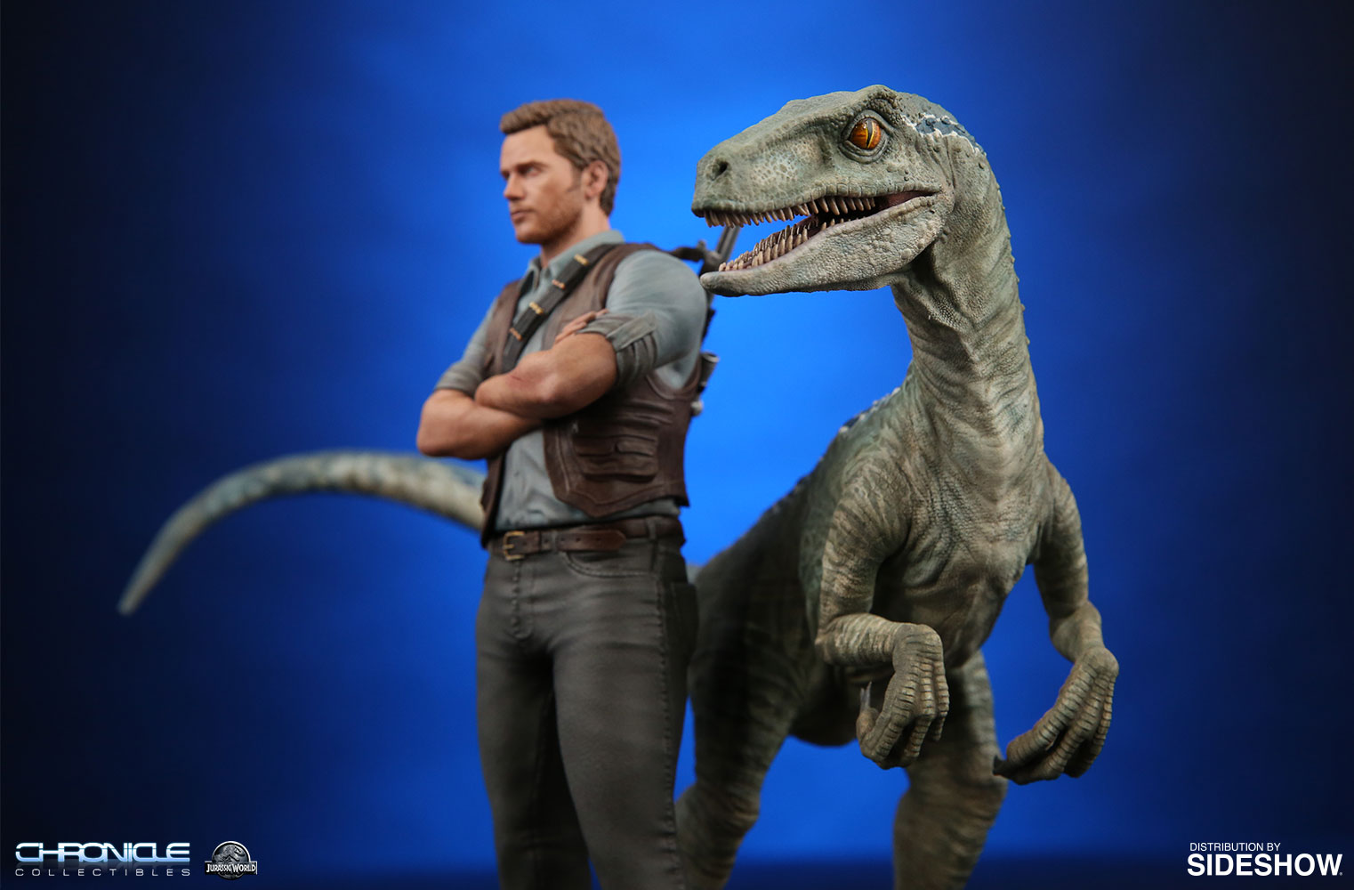 Jurassic World Owen And Blue Sideshow Collectibles