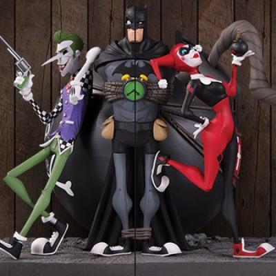 The Joker and Harley Quinn Bookends art print