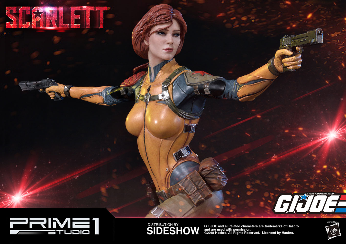 gi joe scarlett statue