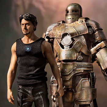 Iron Man Mark I and Tony Stark Statue | Sideshow Collectibles
