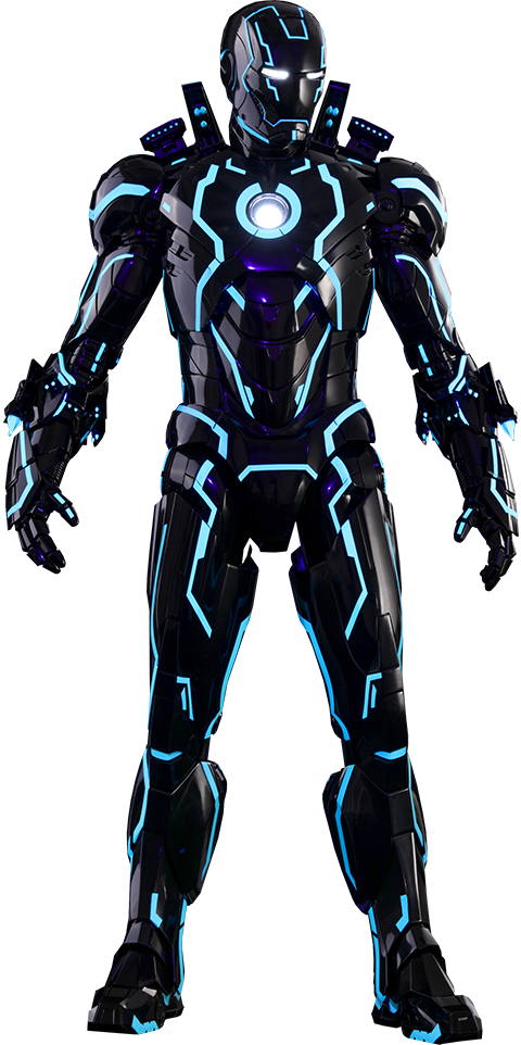 Neon Tech Iron Man Mark IV Figure by 