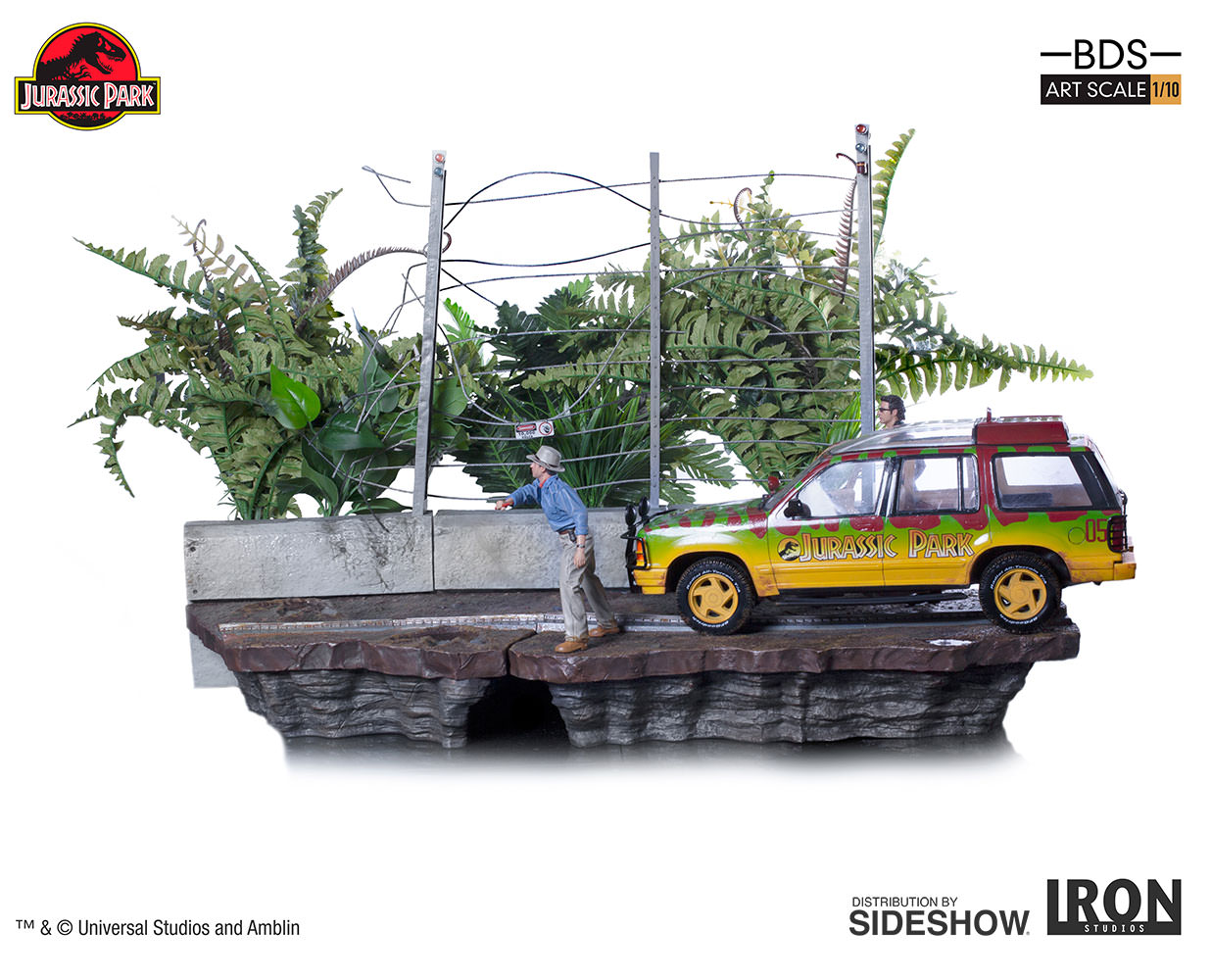 Jurassic Park T Rex Attack Set B Statue By Iron Studios Sideshow Collectibles