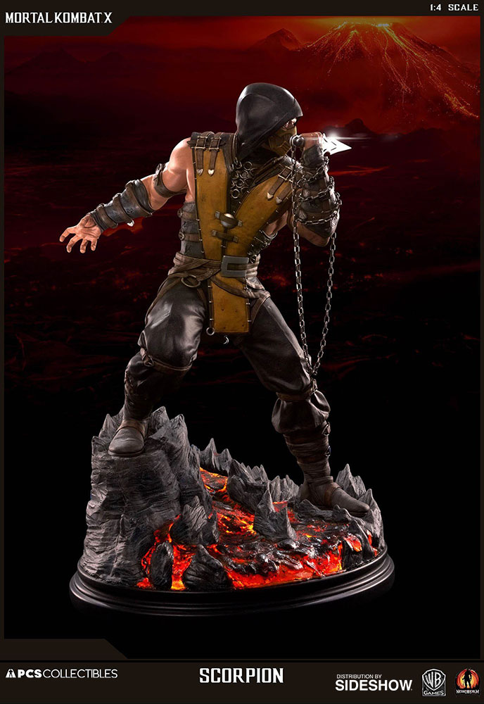 mortal kombat x scorpion statue