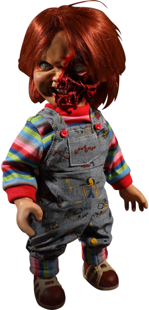mezco toyz child's play 3 talking pizza face chucky doll