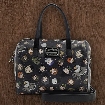 Harry Potter Chibi Print Leather Duffle Bag by Loungefly