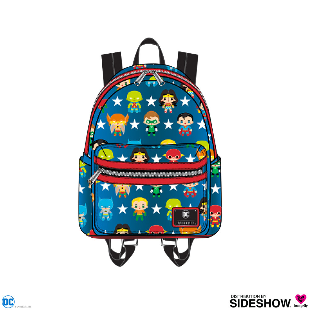 Loungefly Justice League Chibi Print Mini Backpack - Thumbnail 2