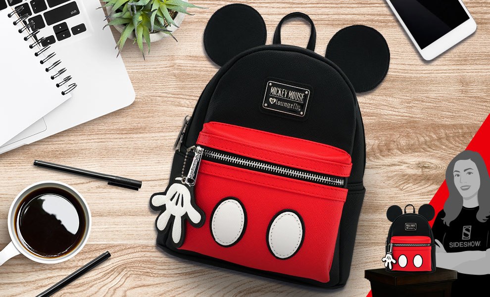 loungefly x mickey suit mini saffiano faux leather backpack