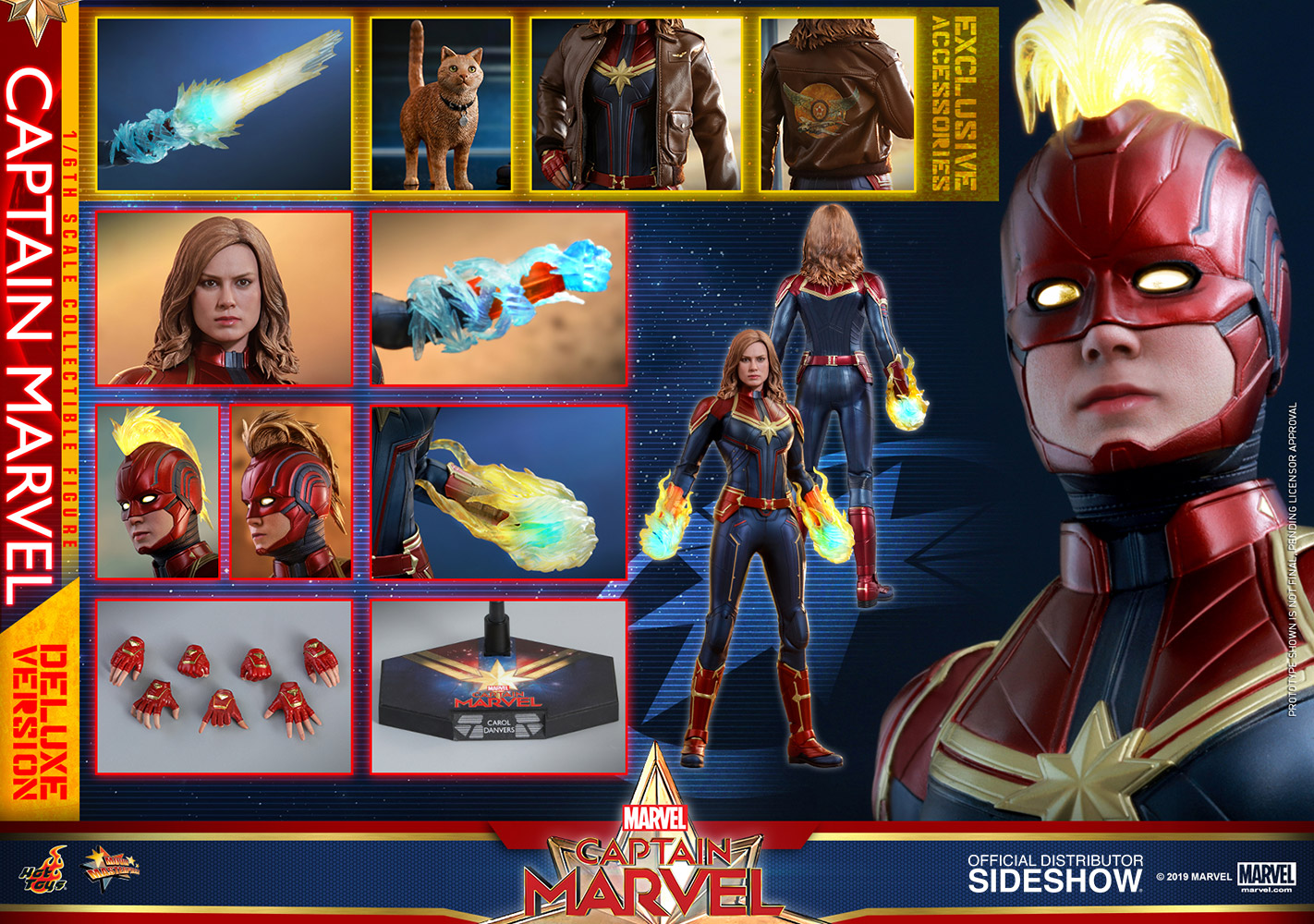 Captain Marvel Deluxe Figure by Hot 