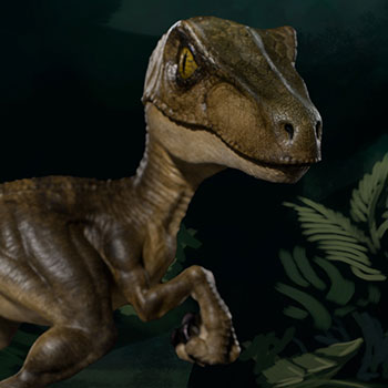 Jurassic Park Velociraptor Mini Co Collectible Figure