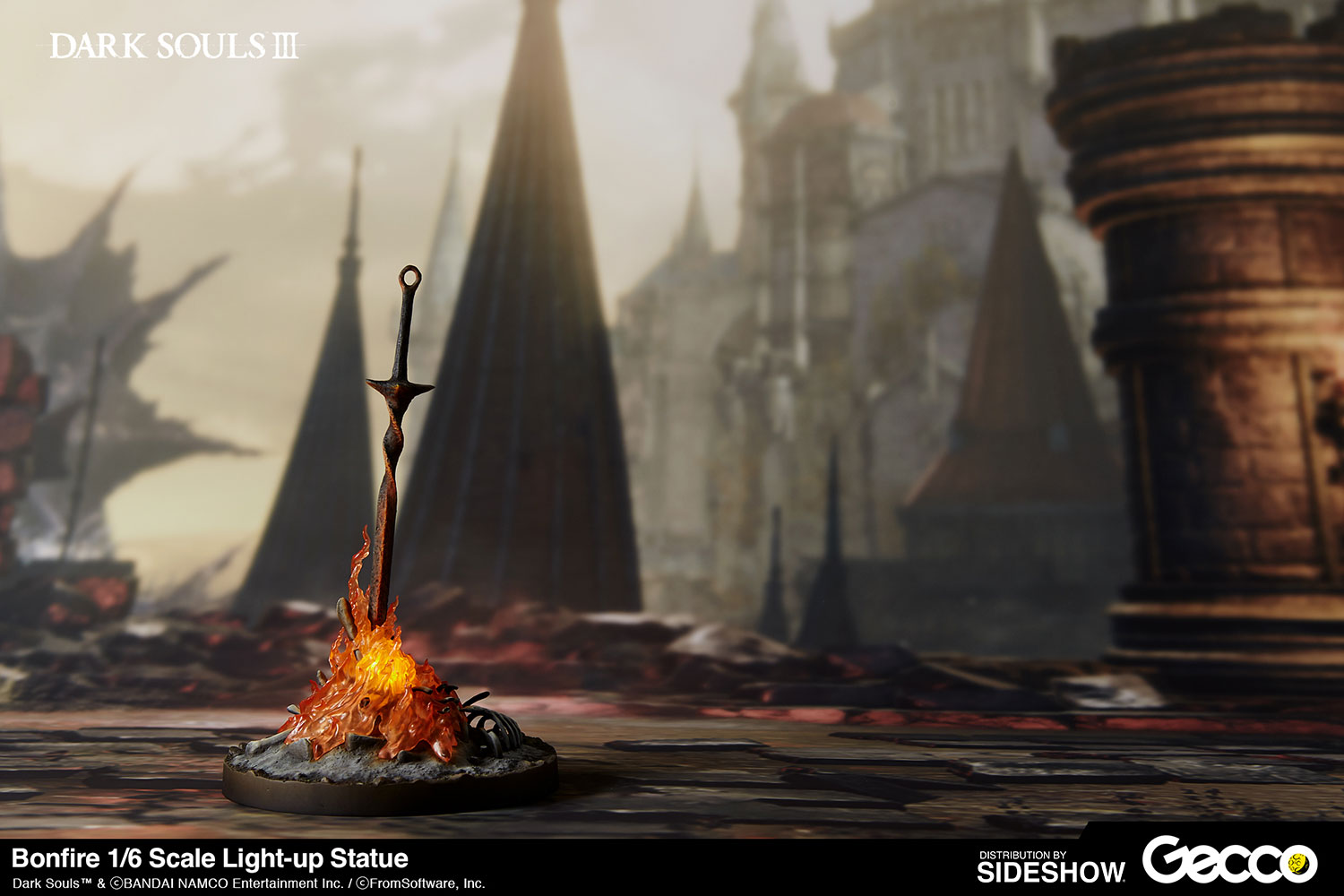 dark souls led bonfire statue