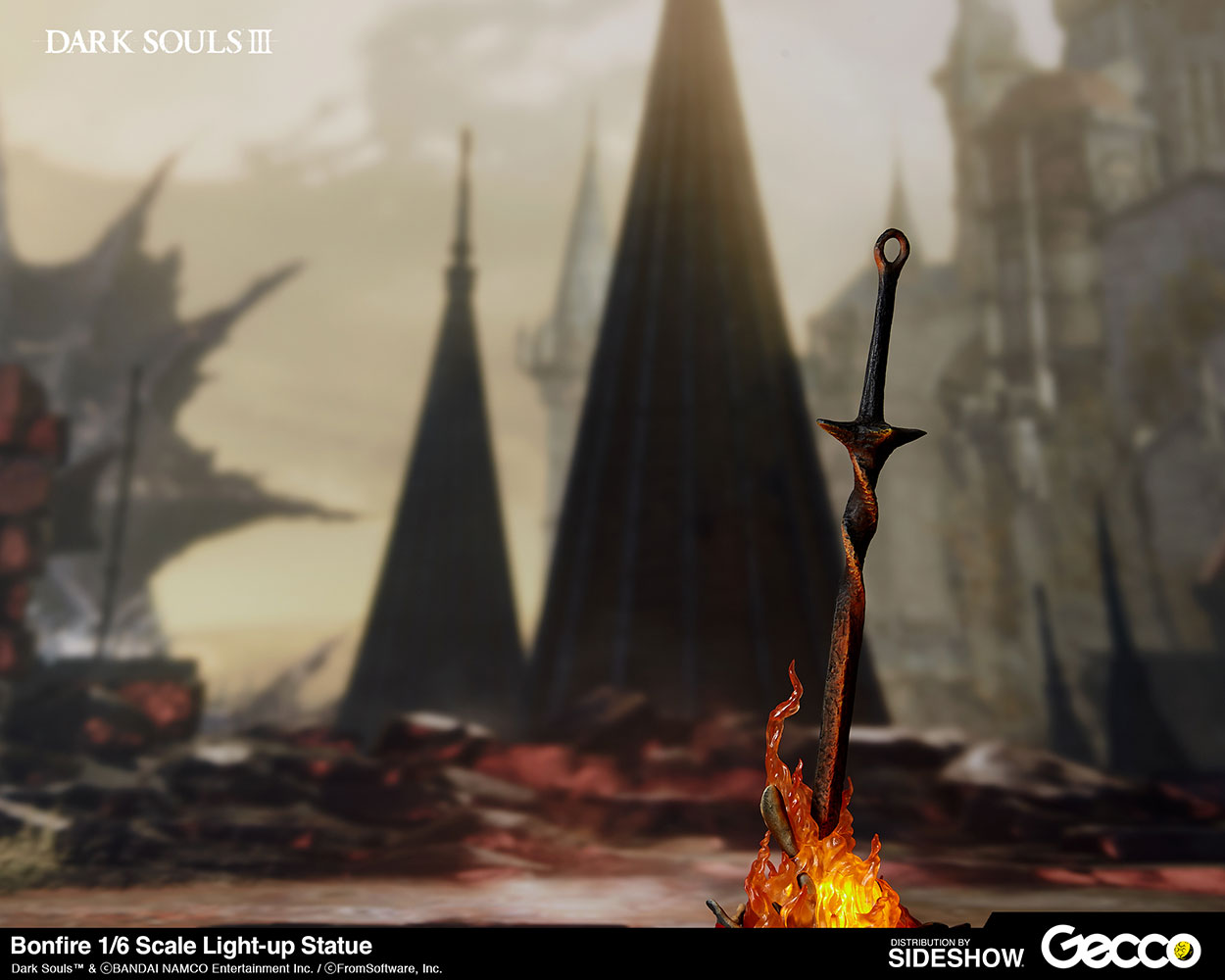 dark souls led bonfire statue