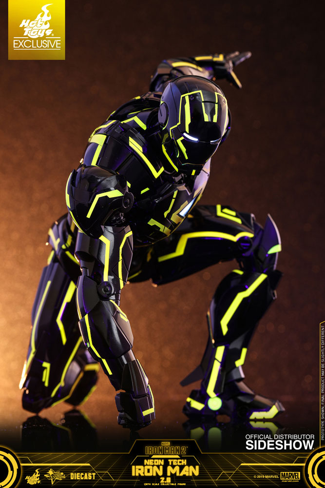 neon iron man