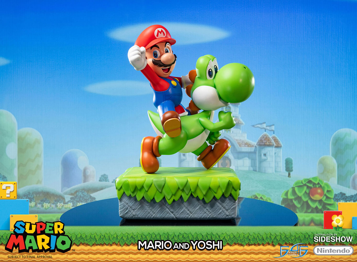 mario and yoshi statue