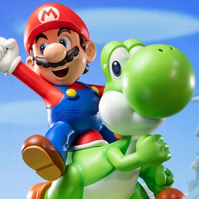 Mario and Yoshi Statue
