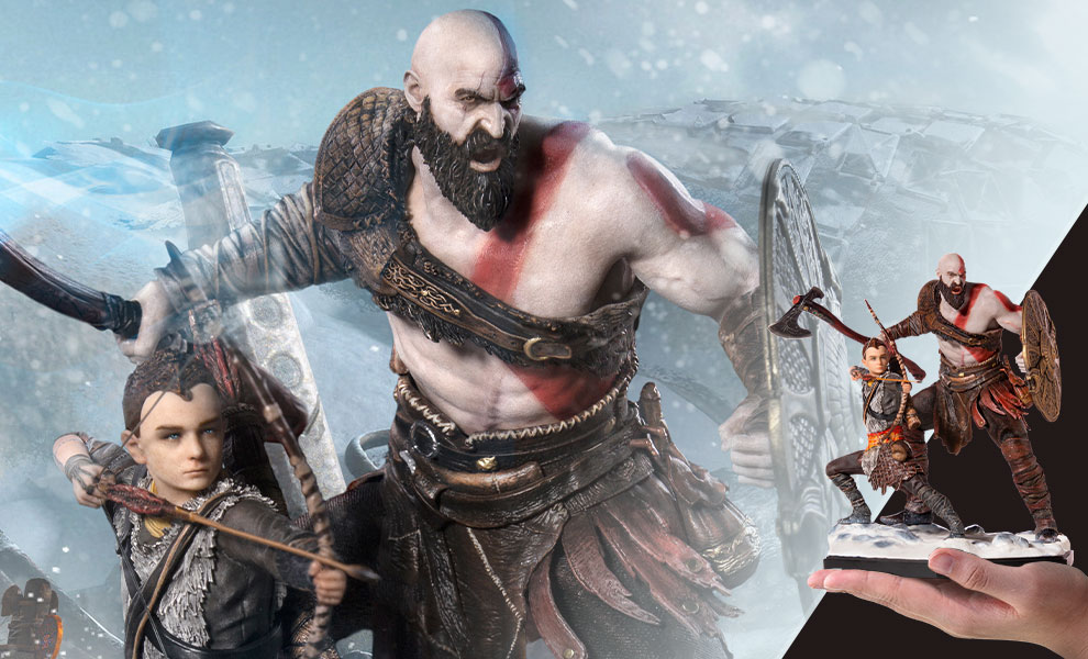 God of War Kratos & Atreus Deluxe Statue by Iron Studios