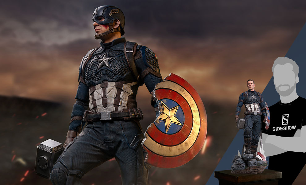 Gallery Feature Image of Captain America (Deluxe) Statue - Click to open image gallery