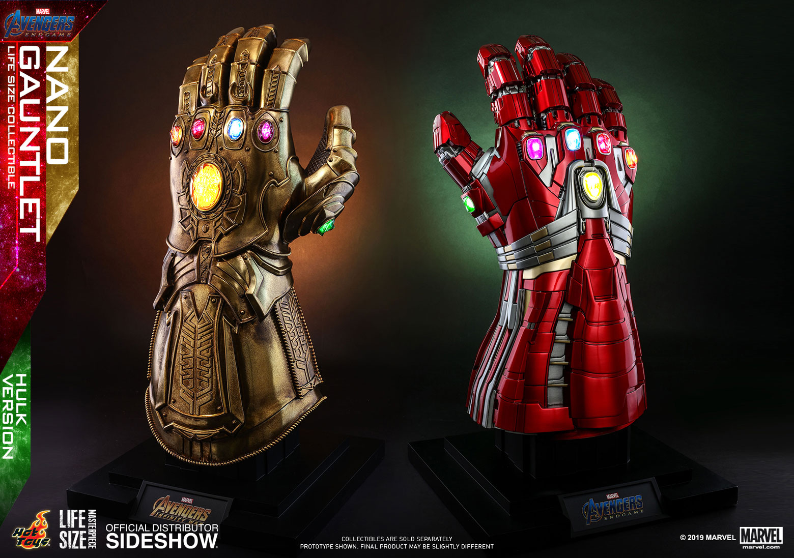 Hot Toys 1:6 Hulken med Gauntlet figur från Avengers: Endgame