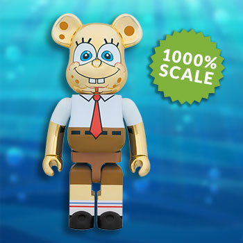 Be@rbrick SpongeBob Gold Chrome 1000% Figure | Sideshow Collectibles