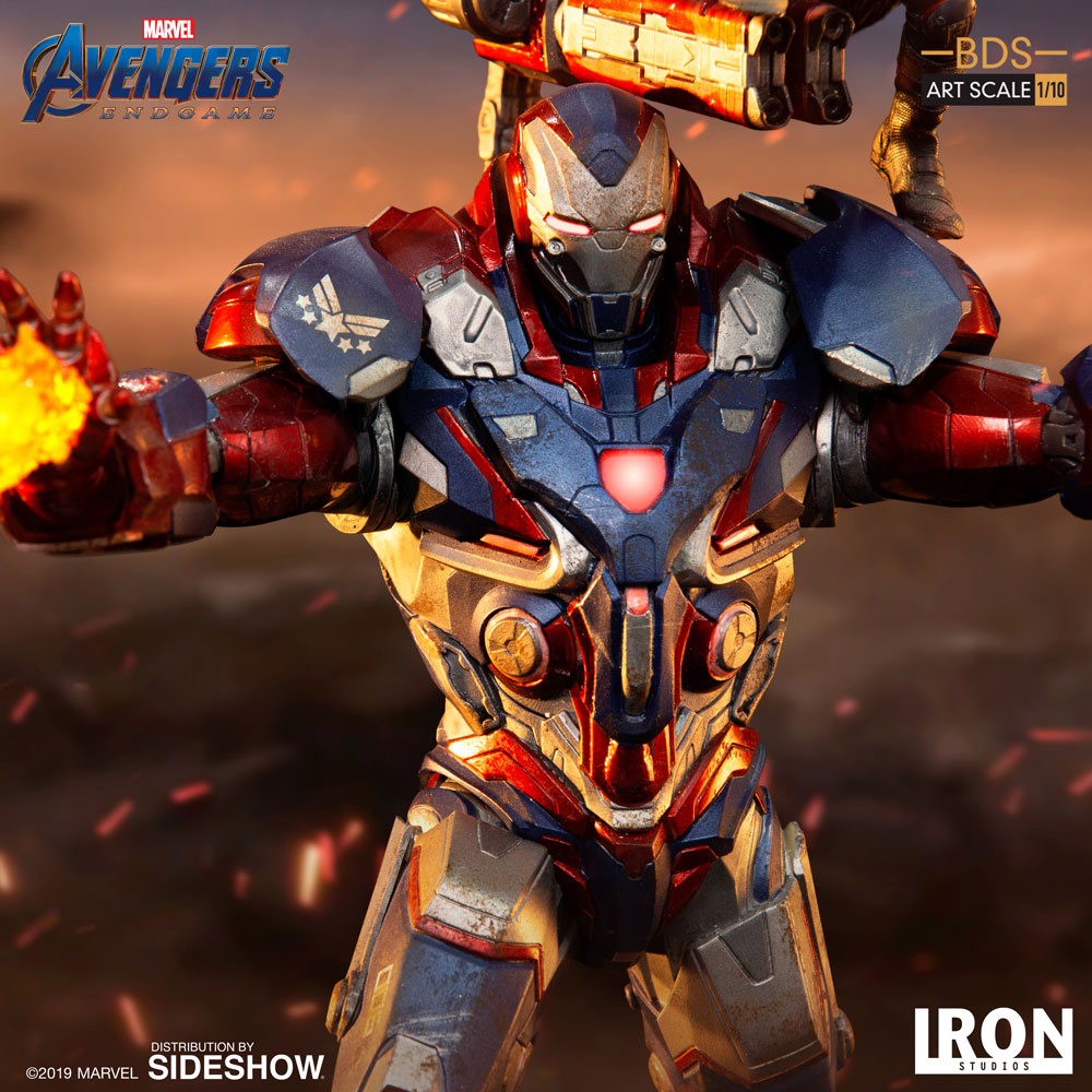 Marvel Iron Patriot Rocket Statue By Iron Studios