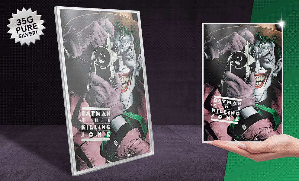 Gallery Feature Image of Batman: The Killing Joke Silver Foil Silver Collectible - Click to open image gallery