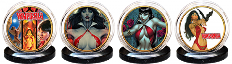 Vampirella 50th Anniversary 24kt Gold Coin Set Coins by Dynamite Entertainment