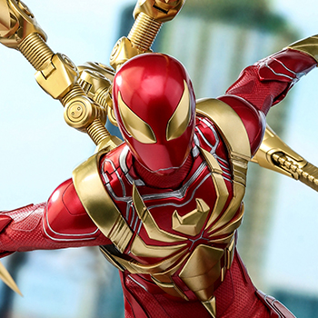 Spider Man Iron Spider Armor Sixth Scale Collectible Figure By Hot Toys Sideshow Collectibles - iron spider roblox shirt