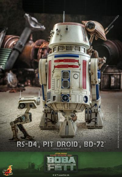 R5-D4, Pit Droid, and BD-72