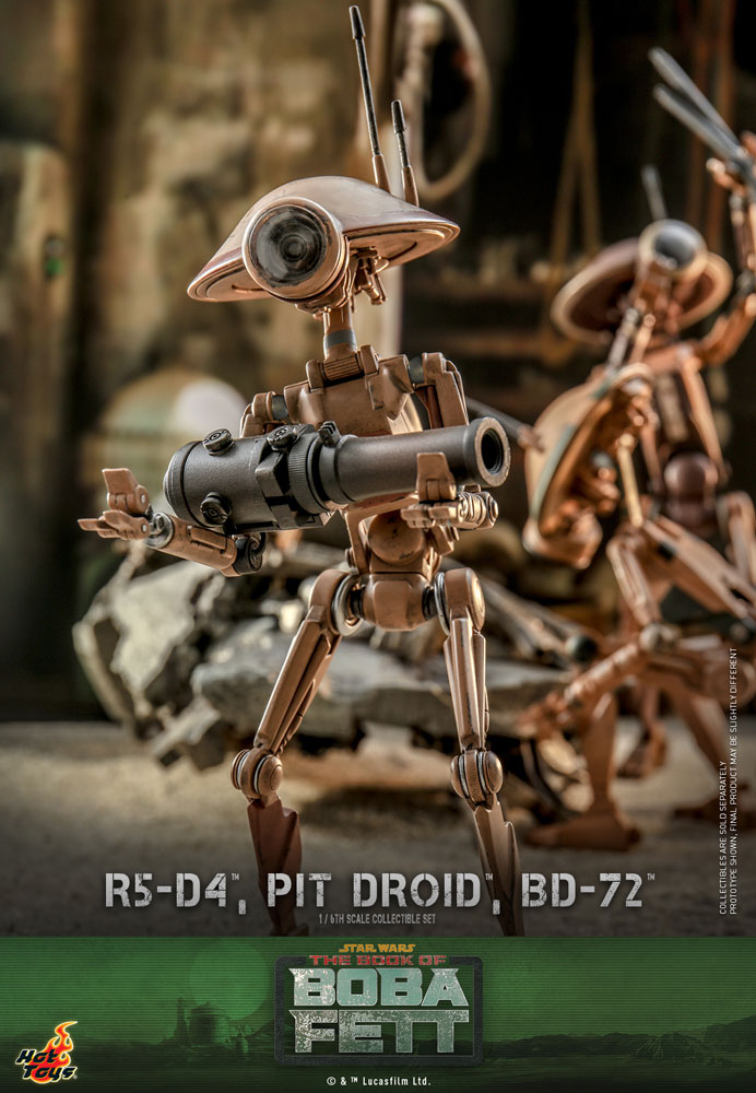 R5-D4, Pit Droid, and BD-72