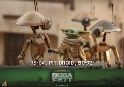 R5-D4, Pit Droid, and BD-72- Prototype Shown