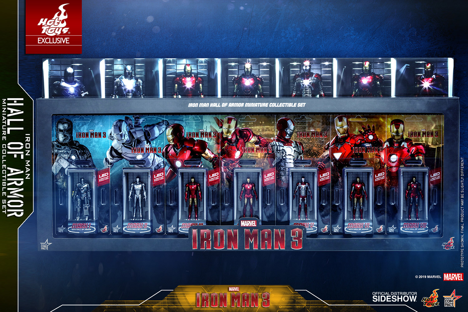 Iron Man Hall of Armor Miniature Collectible Set