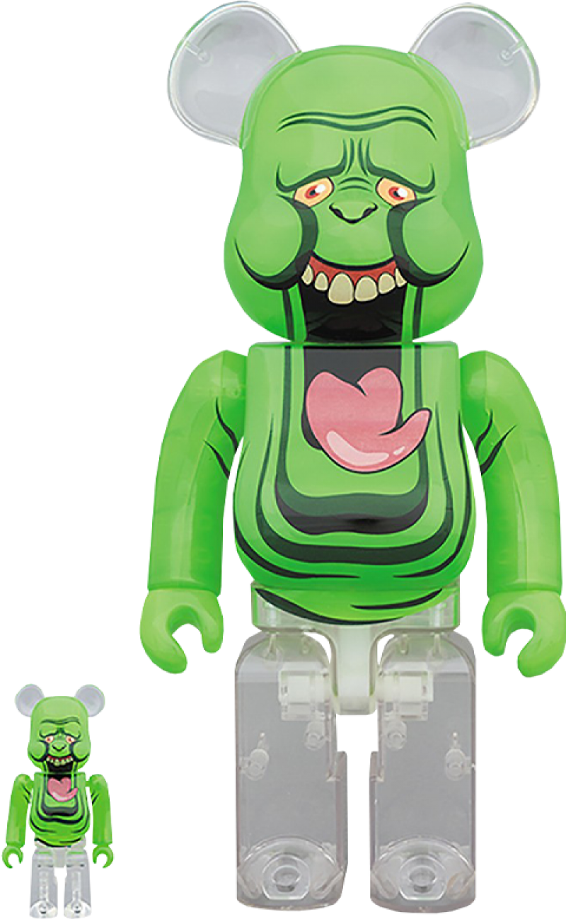 Be@rbrick Slimer (Green Ghost) 100% and 400% Designer Toy by Medicom Toy