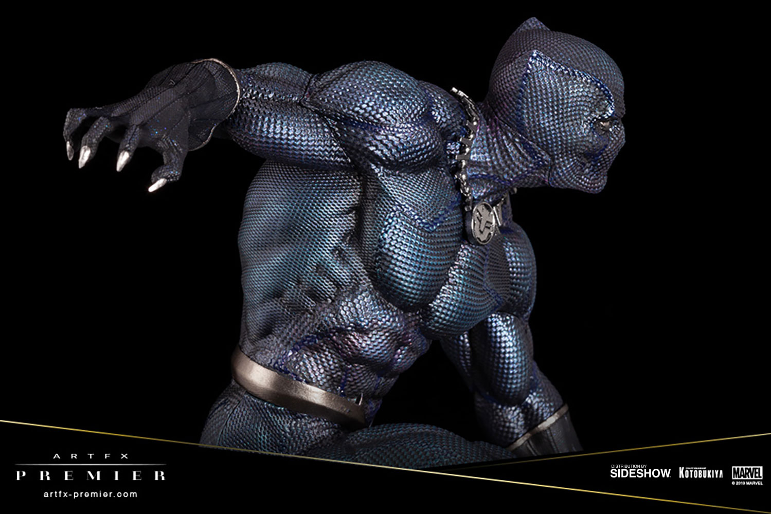 black panther head statue