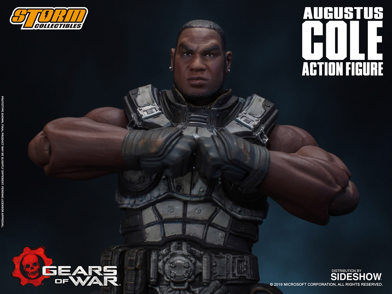 1//12 Scale Toy Male Head Sculpt Type 2 Augustus Cole Gears Of War
