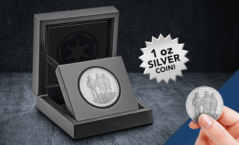 Gallery Feature Image of Stormtrooper Silver Coin Silver Collectible - Click to open image gallery