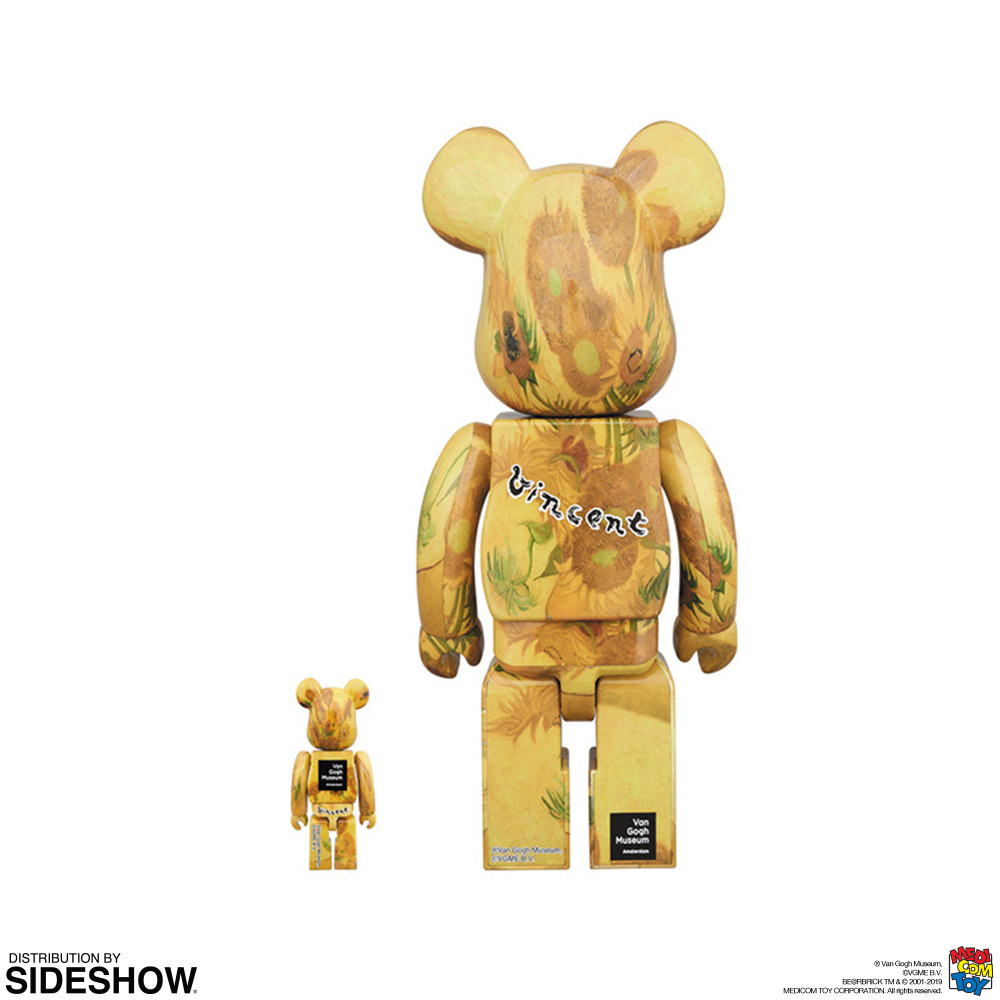 Be@rbrick Van Gogh Museum Sunflowers 100% and 400% Collectible Set
