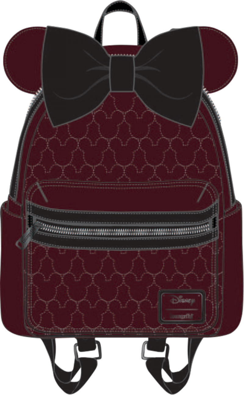 Minnie Velvet Bow Quilted Mini Backpack Apparel by Loungefly