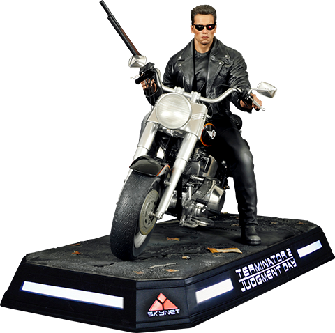 DarkSide Collectibles Studio T-800 on Motorcycle Statue