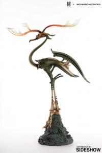 Gallery Image of Bronze Crane with Antlers Statue