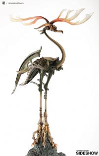Gallery Image of Bronze Crane with Antlers Statue