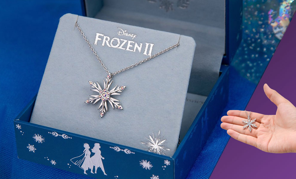 Gallery Feature Image of Disney's Frozen 2 Crystal Snowflake Pendant Jewelry - Click to open image gallery