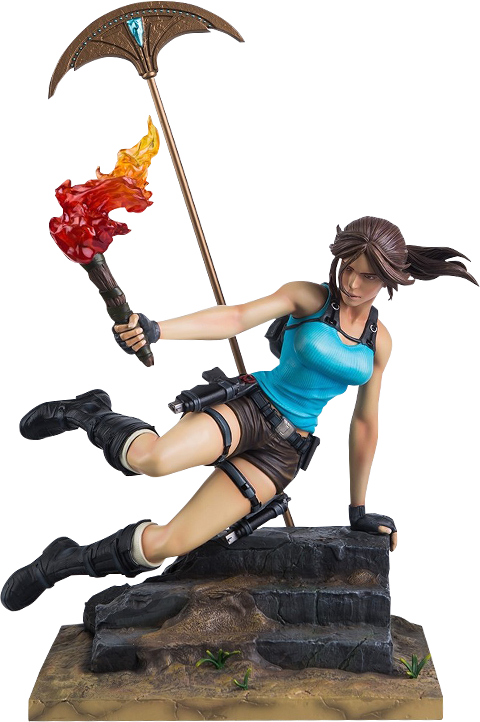 gaming heads lara croft statue