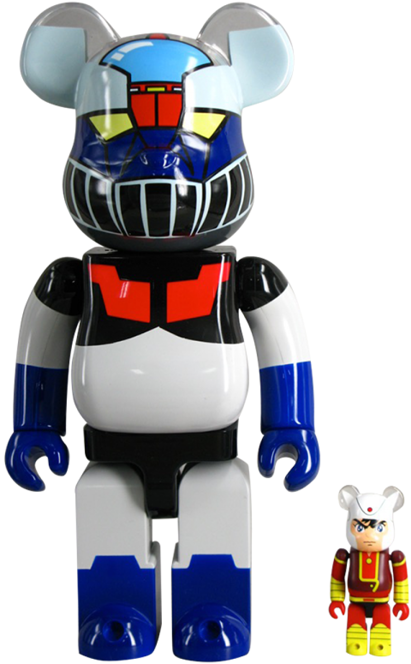 Be@rbrick Mazinger Z 400% and Koji Kabuto 100% Designer Toy by Medicom Toy