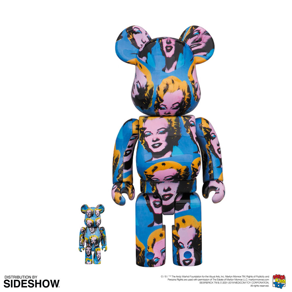 Be@rbrick Andy Warhol's Marilyn Monroe 100% and 400% Collectible Set by  Medicom