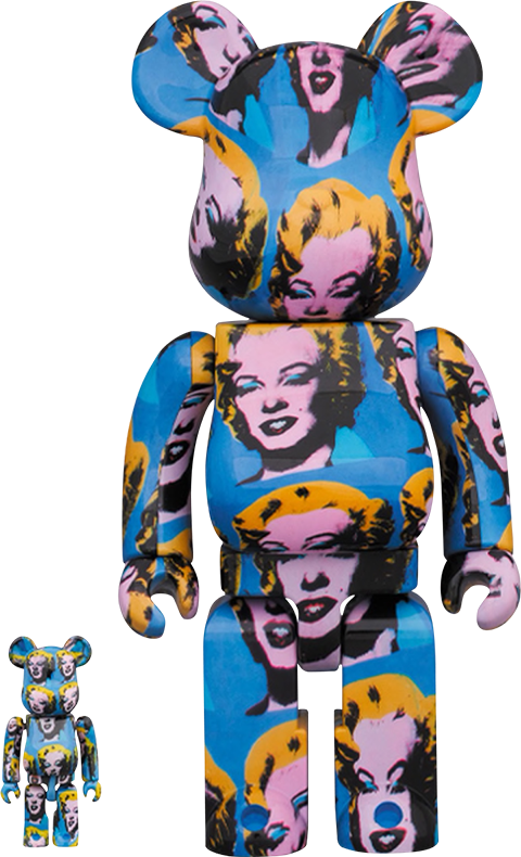 Medicom Toy Be@rbrick Andy Warhol's Marilyn Monroe 100% and 400% Collectible Set